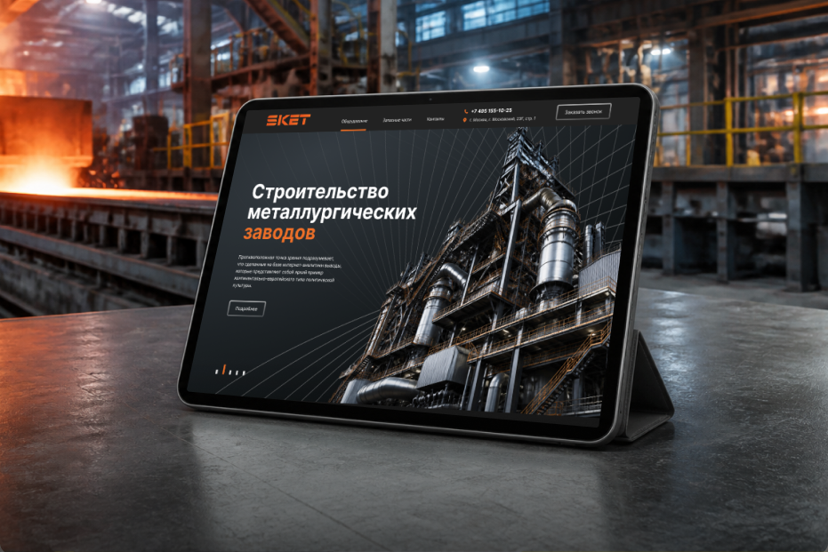 Демонстрация адаптивной версии для сайта компании «SKET». Кейс о создании корпоративного сайта
